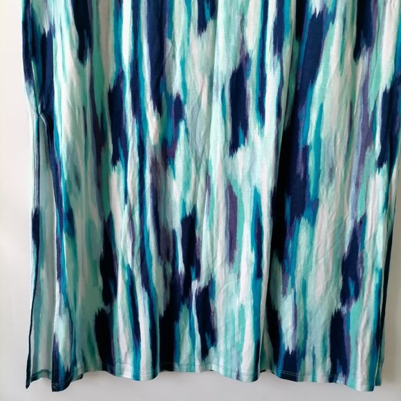a.n.a. Womens Abstract Cabana Multi Pull On Double Slit Maxi Skirt Size XL - Picture 4 of 6